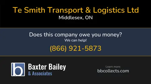 Te Smith Transport & Logistics Ltd 34684 Richmond St. N Middlesex, ON DOT:1080266 MC:448849 1 (519) 227-1919
