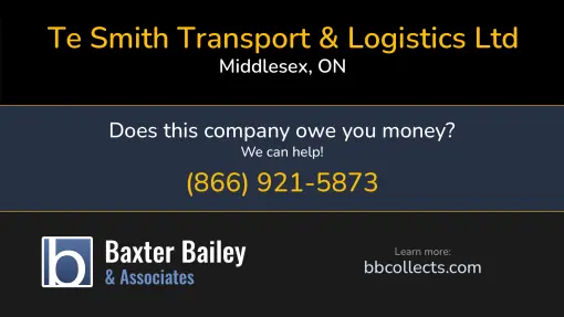 Updated Profile & Contacts for TE Smith Transport & Logistics Ltd. DOT: 1080266  MC: 448849.   Located in Middlesex, ON N0M 2J0 CA. 