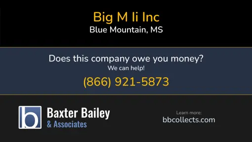 Updated Profile & Contacts for Big M II Inc. DOT: 2229900  MC: 442997.   Located in Blue Mountain, MS 38610 US. 