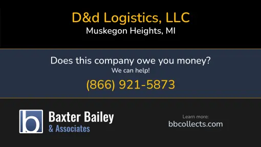 Updated Profile & Contacts for D&D Logistics, LLC. DOT: 2233921  MC: 518136.   Located in Muskegon Heights, MI 49444 US. 