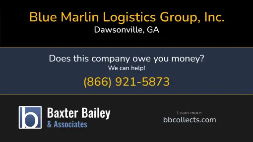 Updated Profile & Contacts for Blue Marlin Logistics Group, Inc.. DOT: 2245878  MC: 701511.   Located in Dawsonville, GA 30534 US. 