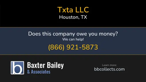 Updated Profile & Contacts for TXTA LLC. DOT: 2469442  MC: 853735.  MC: 855437.  Located in Houston, TX 77029-2407 US. 