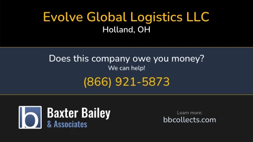 Updated Profile for Evolve Global Logistics LLC DOT: 3121987  MC: 1000750.   Located in Holland, OH 43528 US. 1 (614) 800-6097