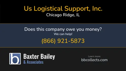 Us Logistical Support, Inc. 10031 Virginia Ave. Chicago Ridge, IL 1 (708) 398-6242