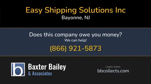 Updated Profile & Contacts for Easy Shipping Solutions Inc. DOT: 3370309  MC: 1701927.   Located in Bayonne, NJ 07002 US. 