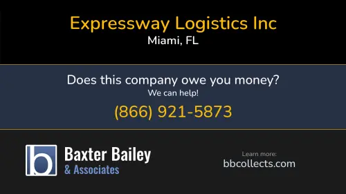 Expressway Logistics Inc 1818 SW 1st Ave Miami, FL DOT:3551864 MC:1189826 1 (786) 567-9148