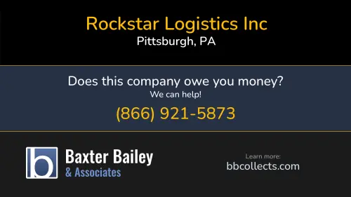 Rockstar Logistics Inc 659 Maytide St Pittsburgh, PA DOT:3820544 MC:1382347 1 (412) 314-8720