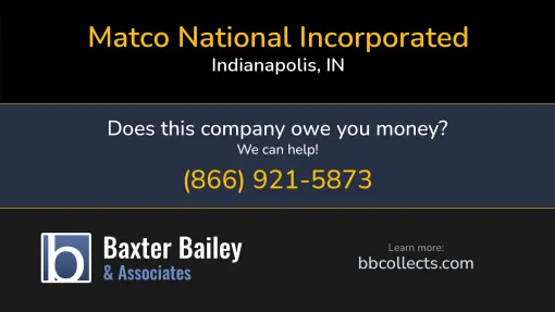 Updated Profile & Contacts for Matco National Incorporated. DOT: 4019255  MC: 1515552.   Located in Indianapolis, IN 46240 US. 