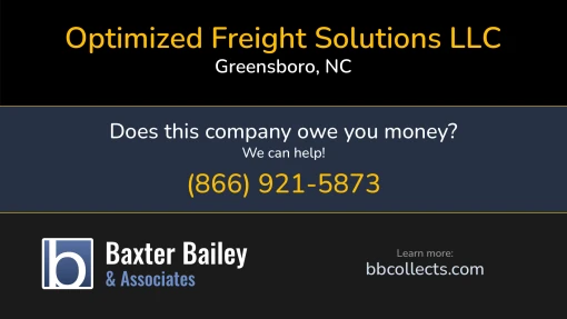 Updated Profile for Optimized Freight Solutions LLC DOT: 4165504  MC: 1601354.   Located in Greensboro, NC 27408 US. 