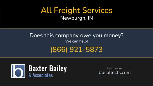 All Freight Services All Freight Services all-freight-services.business.site 5311 W Schneider Rd Newburgh, IN DOT:808738 MC:211398 1 (812) 858-1000 1 (812) 867-3763