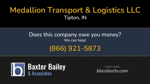 Medallion Transport & Logistics LLC 902 Development Dr Tipton, IN DOT:86734 MC:221460